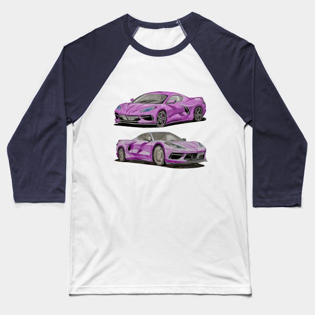 Car Baseball T-Shirt by An.D.L.